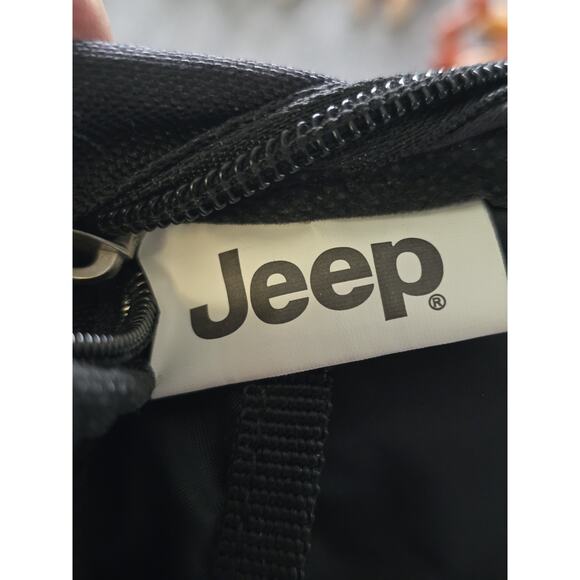Jeep Mini Backpack In Black/Gray/White W/Logo, 2 Zip Compartments, 2 Mesh Sides - Picture 9 of 11